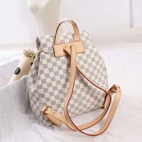 Louis Vuitton LV Women Sperone Backpack in Damier Azur Canvas-Beige (10)