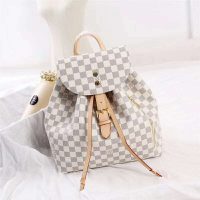 Louis Vuitton LV Women Sperone Backpack in Damier Azur Canvas-Beige (10)