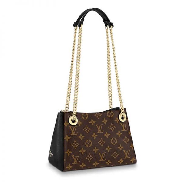 Louis Vuitton LV Women Surene BB Handbag in Monogram Canvas and Grained Calf Leather-Black