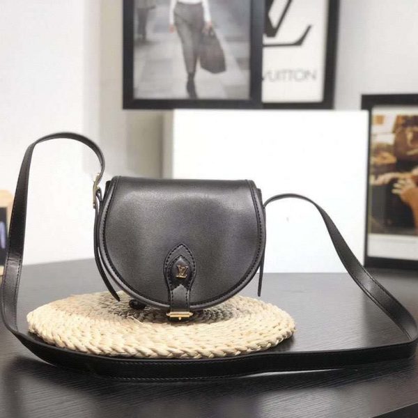 Louis Vuitton LV Women Tambourin Handbag in Smooth Calf Leather-Black (2)