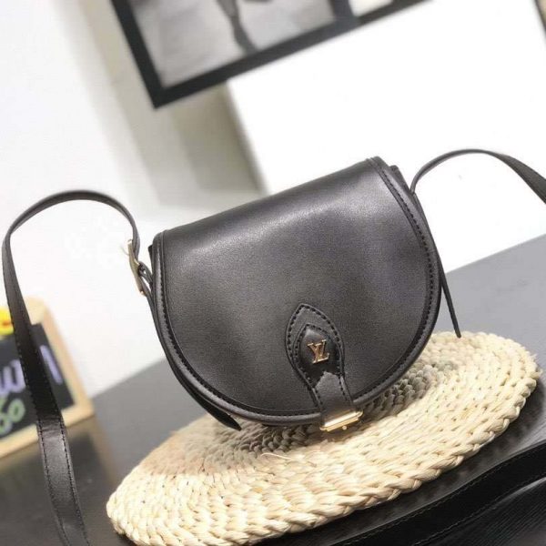 Louis Vuitton LV Women Tambourin Handbag in Smooth Calf Leather-Black (3)