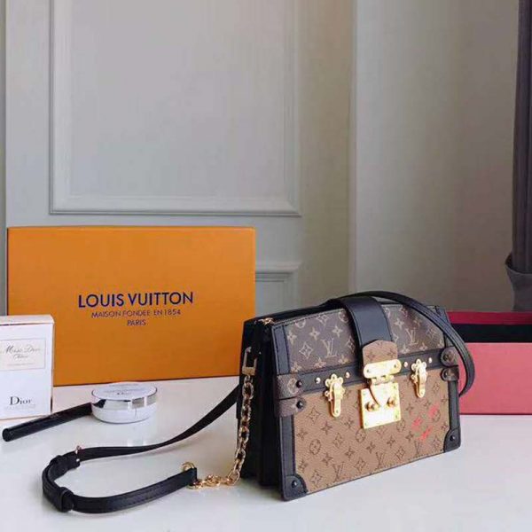 Louis Vuitton LV Women Trunk Clutch Handbag in Monogram and Monogram Reverse Canvas (12)