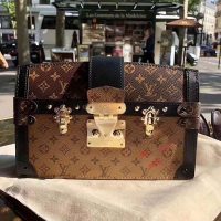 Louis Vuitton LV Women Trunk Clutch Handbag in Monogram and Monogram Reverse Canvas (1)