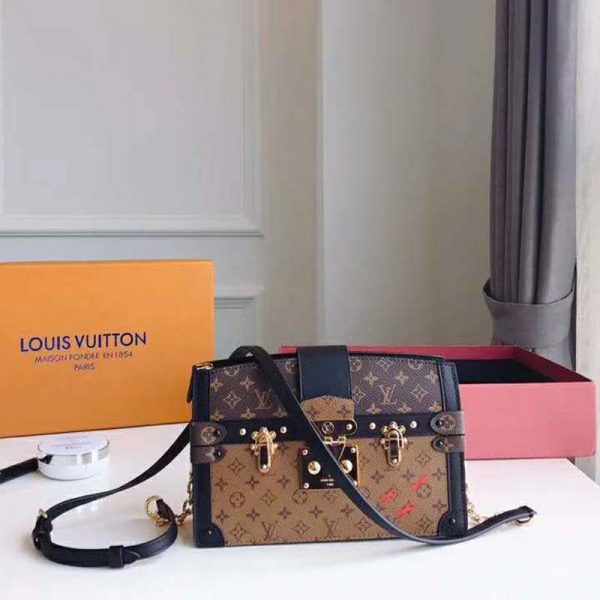 Louis Vuitton LV Women Trunk Clutch Handbag in Monogram and Monogram Reverse Canvas (9)