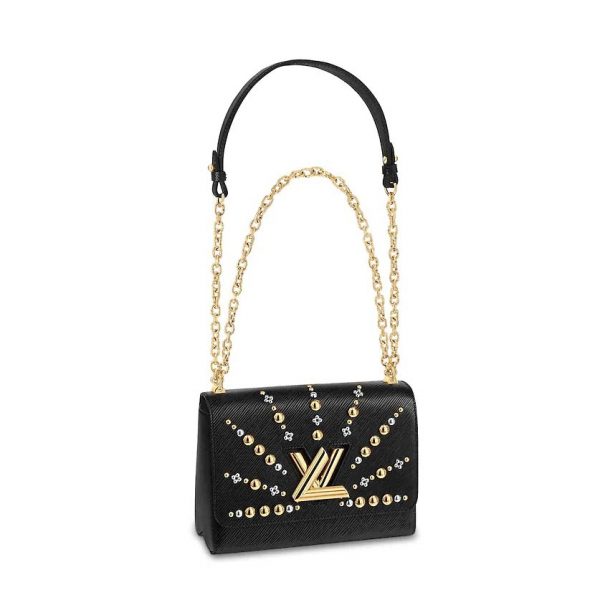 Louis Vuitton LV Women Twist MM Chain Bag in Epi Leather-Black (8)
