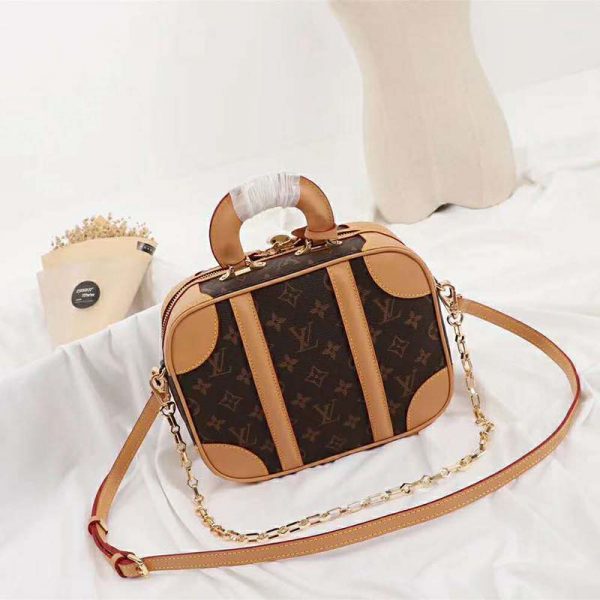 Louis Vuitton LV Women Valisette PM Handbag in Monogram Canvas-Brown (2)