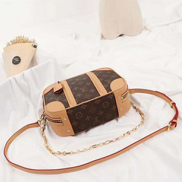 Louis Vuitton LV Women Valisette PM Handbag in Monogram Canvas-Brown (5)