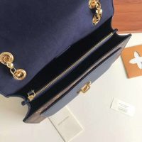 Louis Vuitton LV Women Victoire Chain Bag in Monogram Coated Canvas-Navy (4)