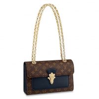 Louis Vuitton LV Women Victoire Chain Bag in Monogram Coated Canvas-Navy (4)