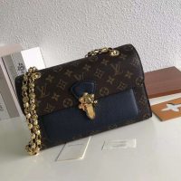 Louis Vuitton LV Women Victoire Chain Bag in Monogram Coated Canvas-Navy (4)