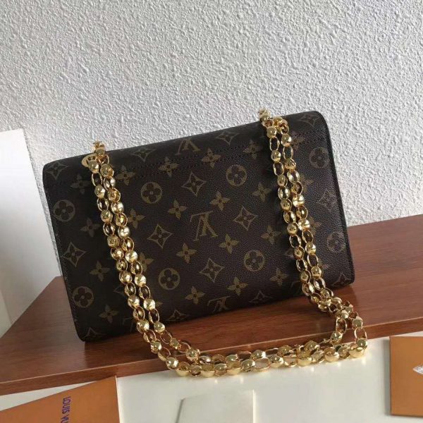 Louis Vuitton LV Women Victoire Chain Bag in Monogram Coated Canvas-Navy (9)