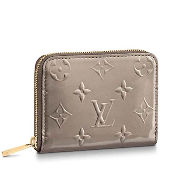 LLouis Vuitton LV Women Zippy Coin Purse in Monogram Vernis Patent Calf Leather-Sandy