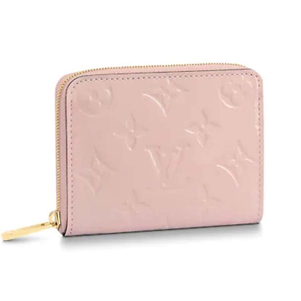 Louis Vuitton LV Women Zippy Coin Purse in Monogram Vernis Patent Calf Leather-Pink