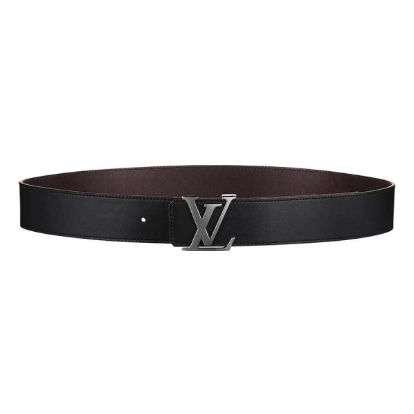 Louis Vuitton Men LV Initiales 40mm Reversible Belt in Calf Leather-Black (1)