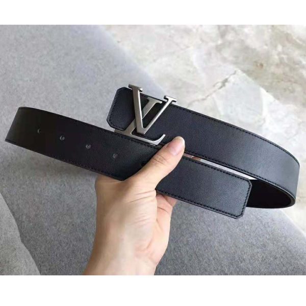 Louis Vuitton Men LV Initiales 40mm Reversible Belt in Calf Leather-Black (2)