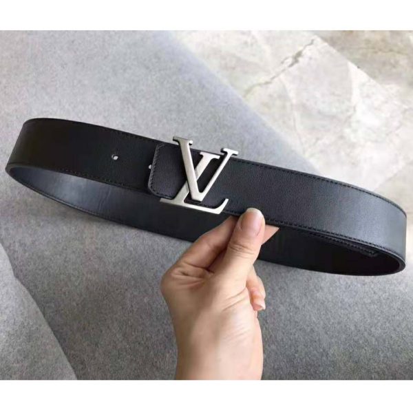 Louis Vuitton Men LV Initiales 40mm Reversible Belt in Calf Leather-Black (6)