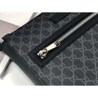 Gucci GG Men GG Black Messenger Bag Supreme Canvas-Grey