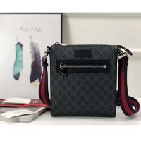 Gucci GG Men GG Black Small Messenger Bag Supreme Canvas