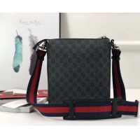 Gucci GG Men GG Black Small Messenger Bag Supreme Canvas