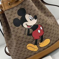 Gucci GG Unisex Disney x Gucci Small Bucket Bag GG Supreme Canvas