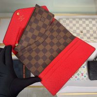 Louis Vuitton LV Women Joséphine Wallet Damier Ebene Canvas-Brown