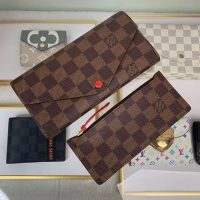 Louis Vuitton LV Women Joséphine Wallet Damier Ebene Canvas-Brown