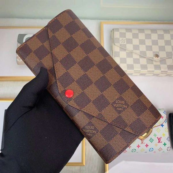 Louis Vuitton LV Women Joséphine Wallet Damier Ebene Canvas-Brown (8)