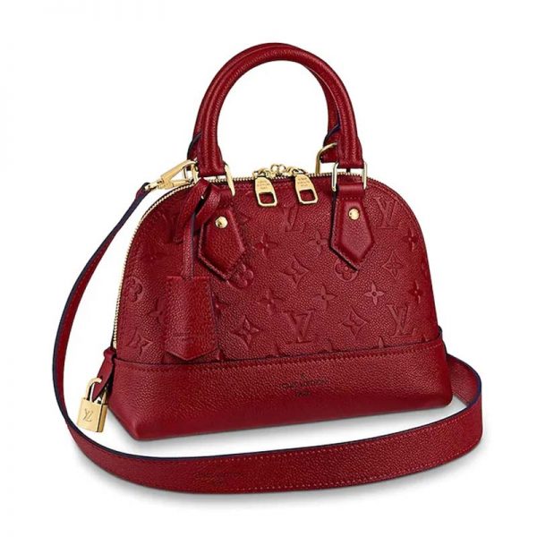 Louis Vuitton LV Women Neo Alma BB Monogram Empreinte Leather-Maroon