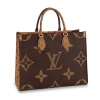 Louis Vuitton LV Women Onthego MM Tote Bag Monogram Coated Canvas