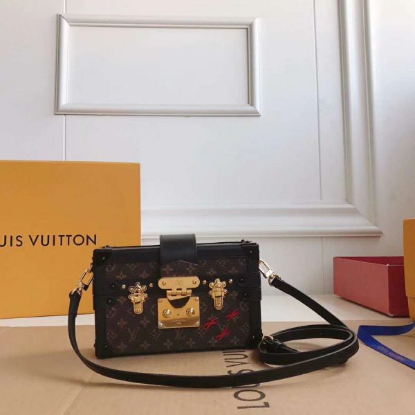 Louis Vuitton LV Women Petite Malle Handbag Iconic Monogram Canvas (7)