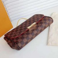 Louis Vuitton LV Women Pochette Favorite MM Damier Ebene Canvas