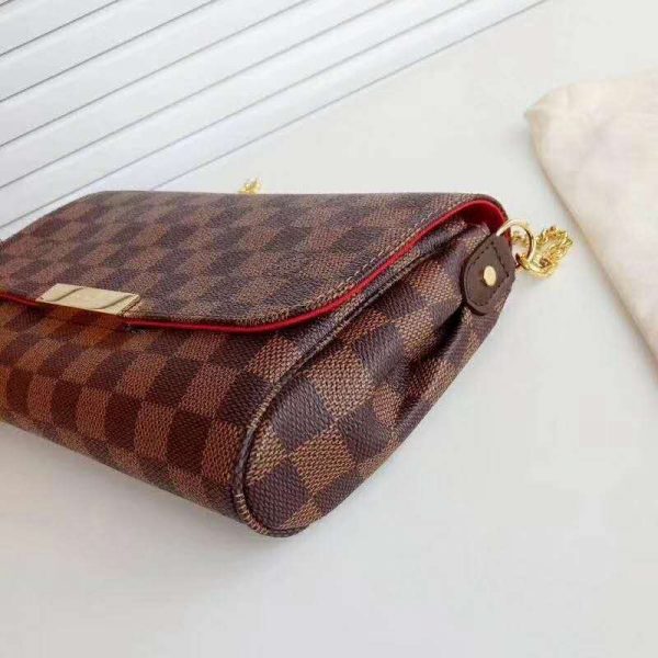 Louis Vuitton LV Women Pochette Favorite MM Damier Ebene Canvas (6)