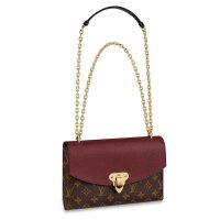 Louis Vuitton LV Women Saint-Placide Chain Bag in Monogram Canvas-Maroon