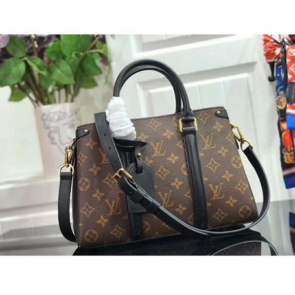 Louis Vuitton LV Women Soufflot BB Supple Monogram Canvas-Brown (8)