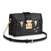 Louis Vuitton LV Women Trunk Clutch Handbag in Supple Epi-Pink