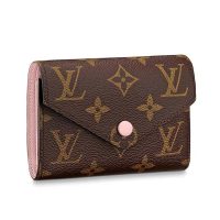 Louis Vuitton LV Women Victorine Wallet in Monogram Coated Canvas-Rose