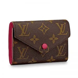 Louis Vuitton LV Women Victorine Wallet in Monogram Coated Canvas-Rose