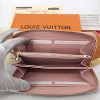 Louis Vuitton LV Women Zippy Wallet Damier Azur Canvas-Pink