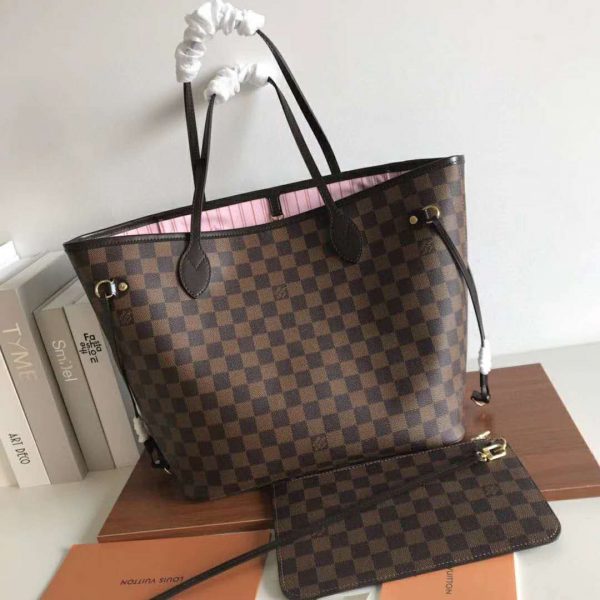 Louis Vuitton Women LV Neverfull MM in Damier Ebène Canvas (2)
