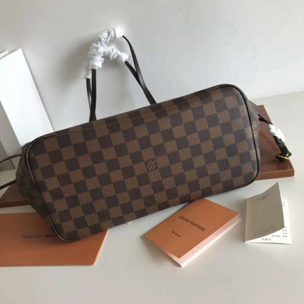 Louis Vuitton Women LV Neverfull MM in Damier Ebène Canvas (6)