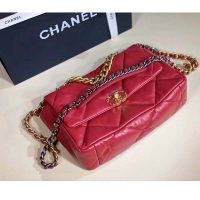 Chanel Women Chanel 19 Large Flap Bag Lambskin Leather-Rose