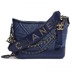 Chanel Women Chanel's Gabrielle Small Hobo Bag Denim Tweeds & Fabrics