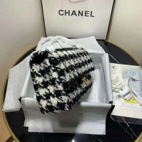 Chanel Women Classic Handbag in Tweed & Gold-Tone Metal-Black