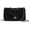 Chanel Women Flap Bag Denim & Gold-Tone Metal-Black