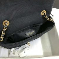 Chanel Women Flap Bag Denim & Gold-Tone Metal-Black