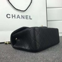 Chanel Women Flap Bag Grained Calfskin & Gold-Tone Metal-Black