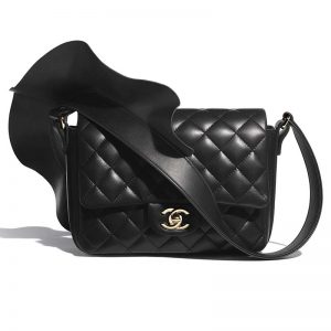 Chanel Women Flap Bag Lambskin Calfskin & Gold-Tone Metal-Black