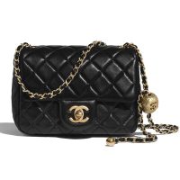 Chanel Women Flap Bag in Lambskin Leather-Grey