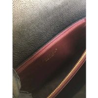 Chanel Women Flap Bag with Top Handle in Grained Calfskin-Black