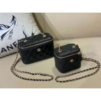 Chanel Women Small Classic Box with Chain in Lambskin-Black